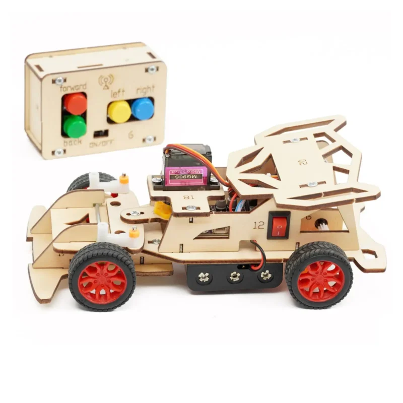 DIY Wooden RC Car Toy Kit Assembly - Image 3