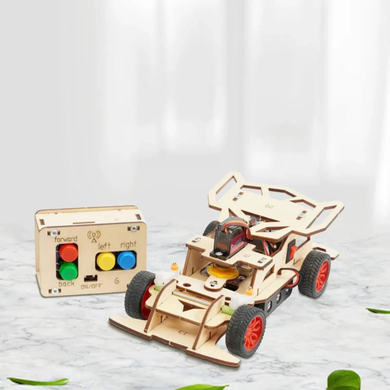 DIY Wooden RC Car Toy Kit Assembly - Image 2