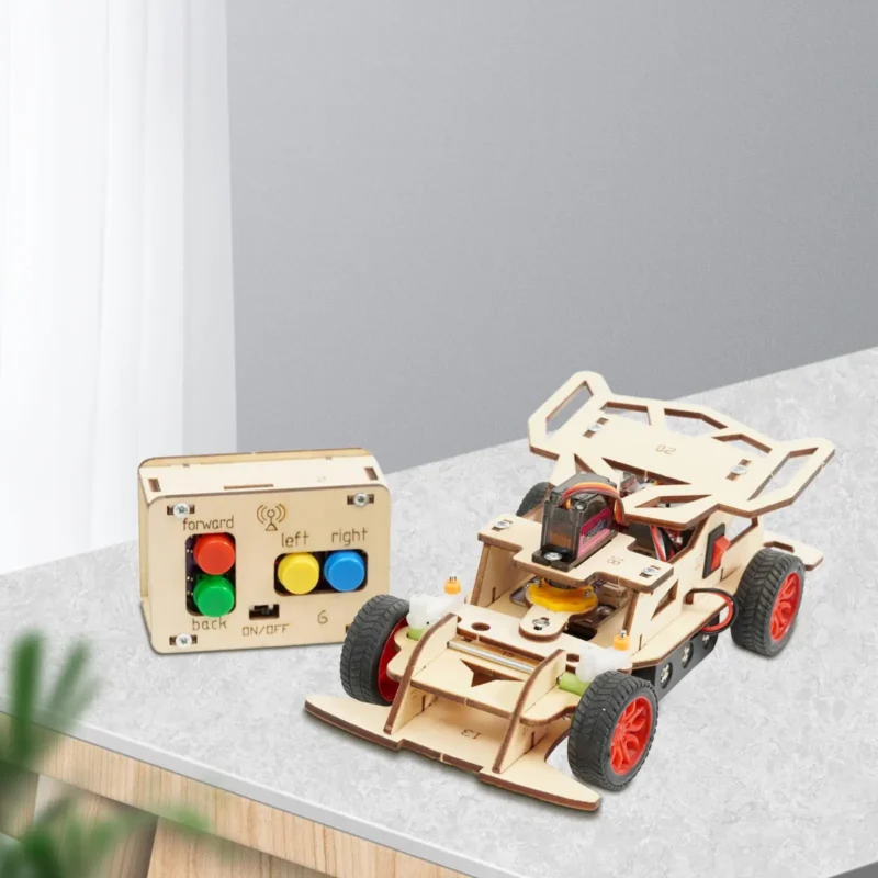 DIY Wooden RC Car Toy Kit Assembly